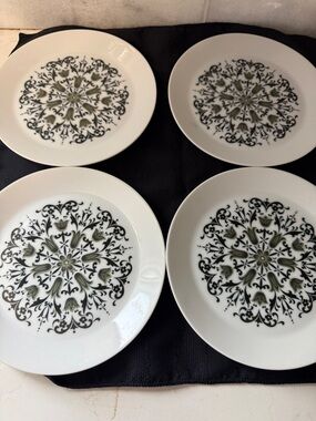 Set of 4 Sears Meteor Luncheon Plates vintage 1969 Japan 3916 7.5”